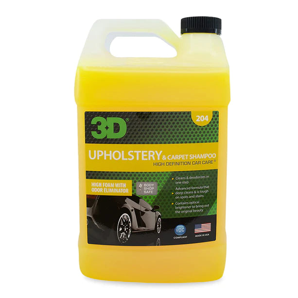 3D Products - Upholstery &amp; Carpet Shampoo - Fabric Cleaner