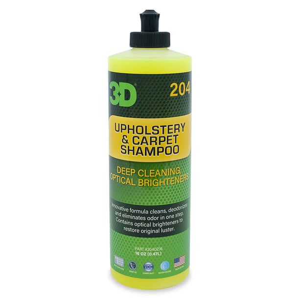 3D Products - Upholstery &amp; Carpet Shampoo - Fabric Cleaner