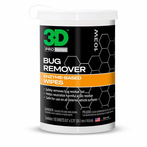 3D Products Bug Remover Wipes - lingettes nettoyantes pour les mouches